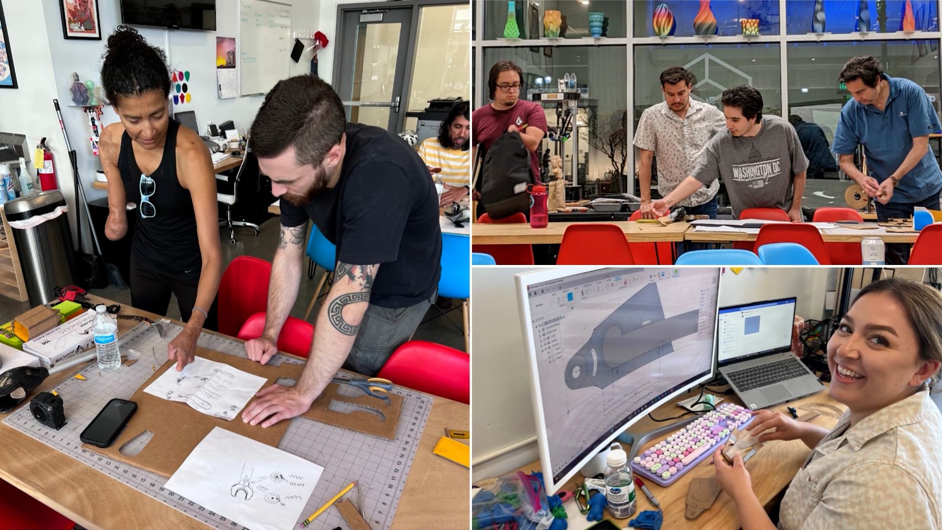 A collage of images from Fab Lab El Paso's Make-a-Thon.