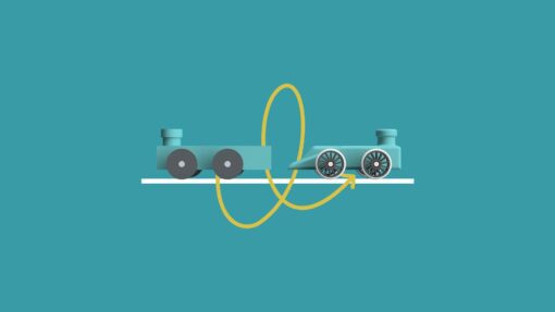 2 3d models of balloon dragsters facing each other