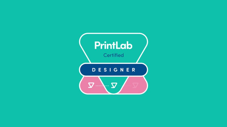 PrintLab Certified Designer badge.