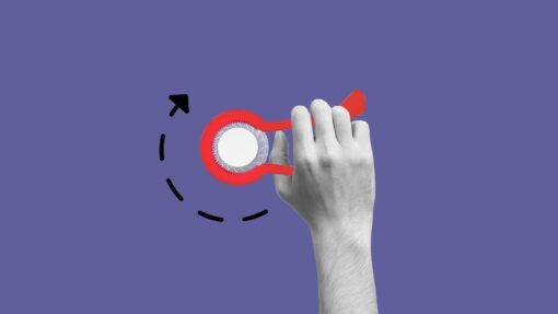 A photomontage of a hand grabbing and assistive bottle opener.