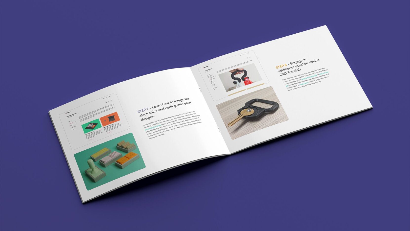 A landscape printed guide showing PrintLab's Assistive Technology Learning Pathway.