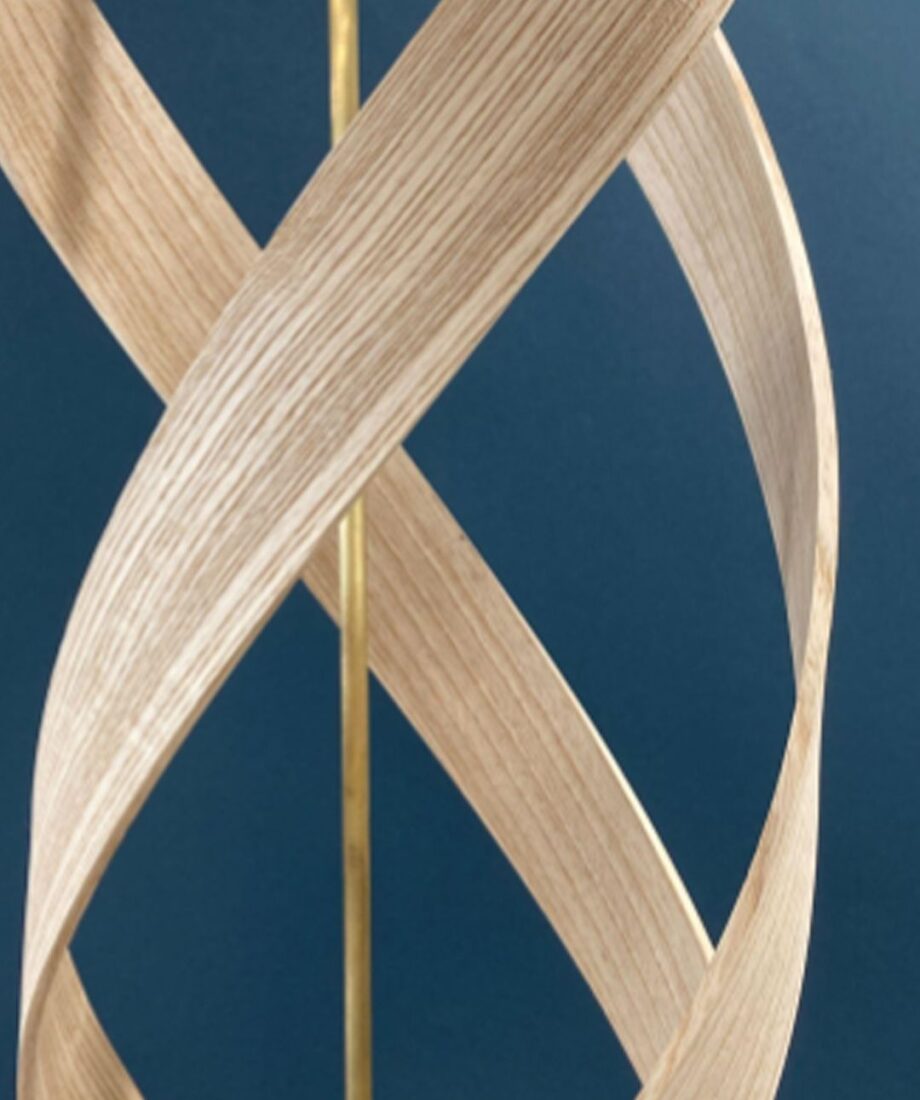 A geometric spiral shape render.