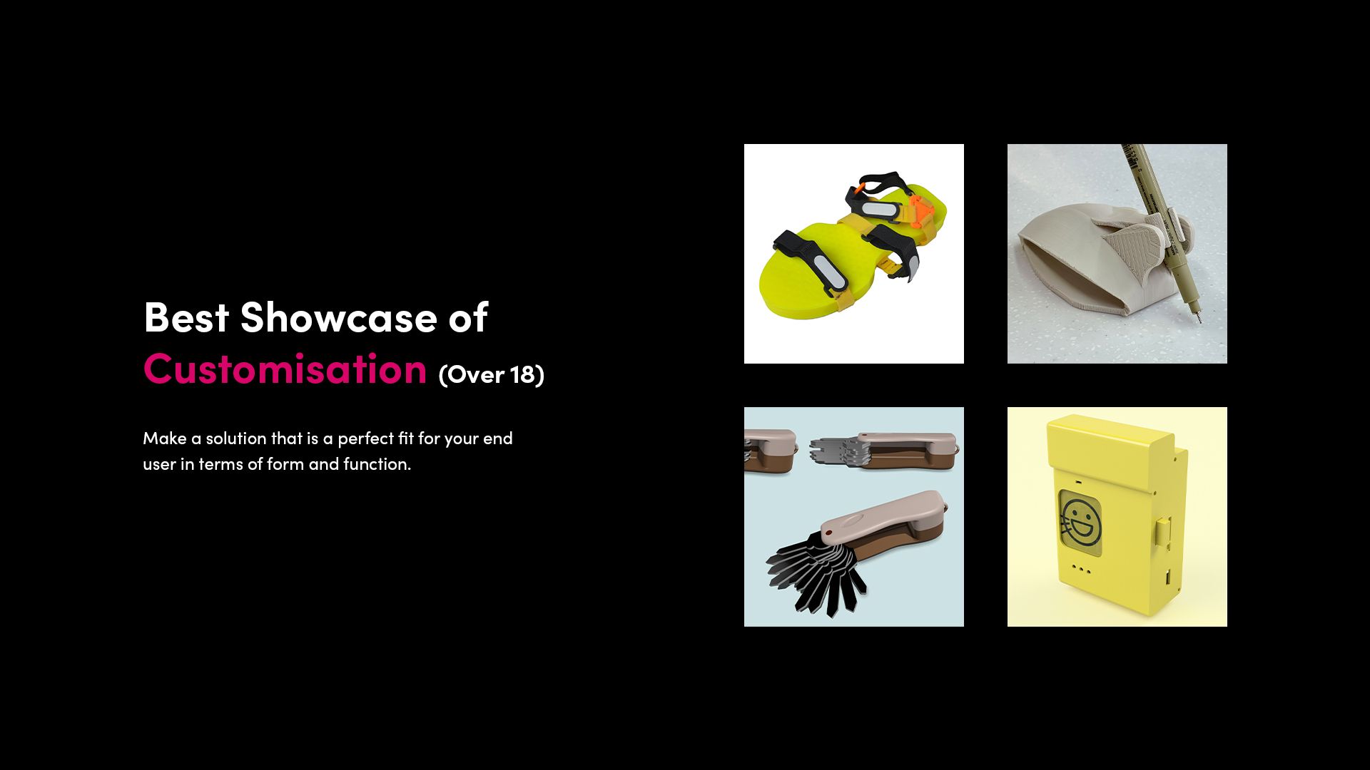 Best Showcase of Customisation (Over 18): Collage of finalist entries in the Best Showcase of Customisation (Over 18) category.