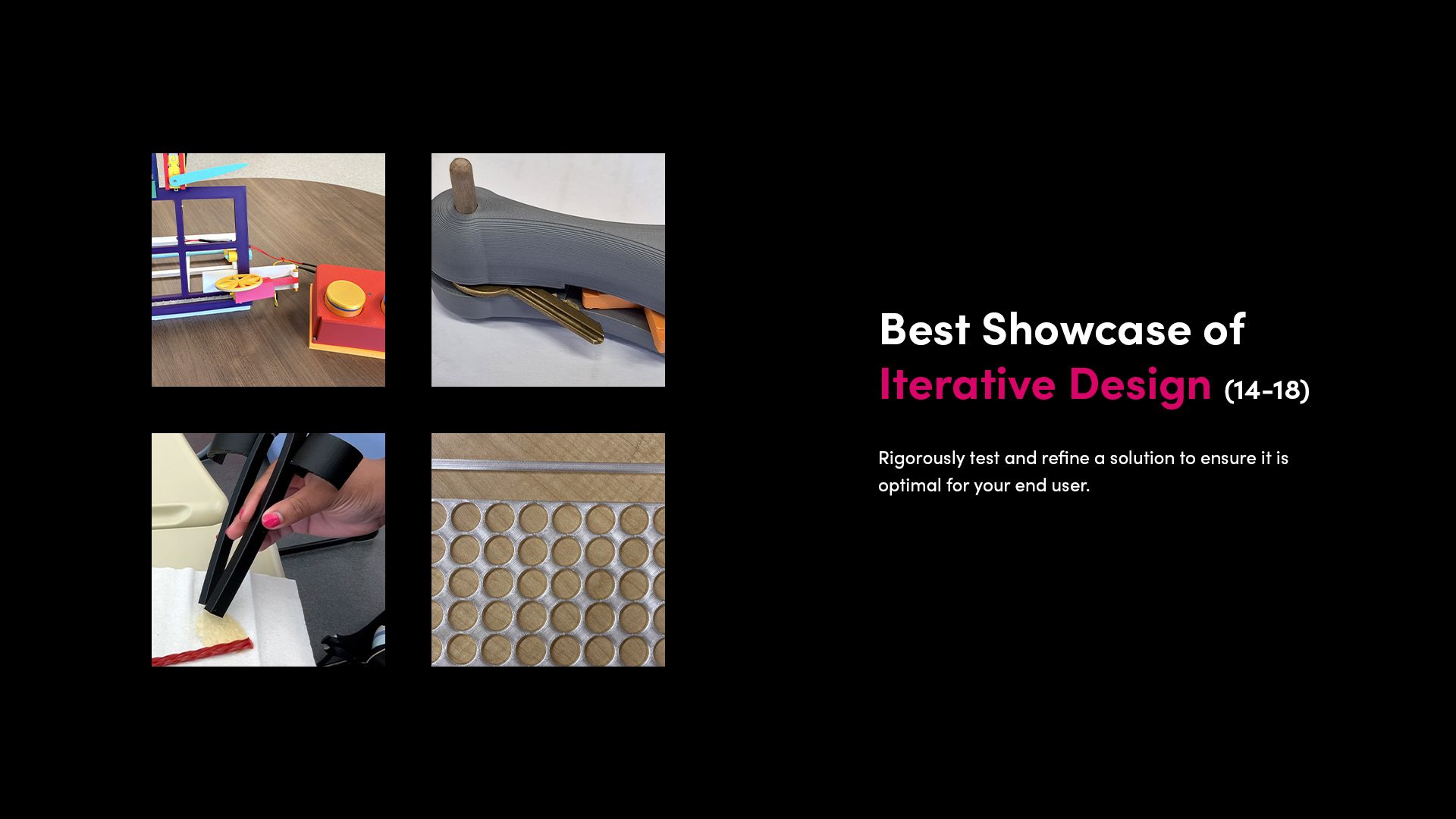 Best Showcase of Iterative Design (14–18): Collage of finalist entries in the Best Showcase of Iterative Design (14–18) category.